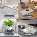 Large Stone Dish Drying Mats for Kitchen Counter, Quick Dry Absorbent Collapsible Dish Drying Mat,Diatomaceous Earth Mats for Dishes Bottles Cups,Match Any Countertop,Grey 24 * 16inch by CozyNest Decor