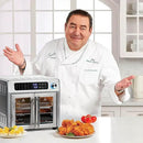 Emeril Lagasse Extra Large French Door Air Fryer Toaster Oven Combo, 24 Cooking Functions and Digital Controls, 7 Accessories Included, Stainless Steel Finish, 26QT Capacity by CozyNest Decor