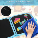Erasable Doodle Set for Kids - Reusable Magic Drawing Book with 12 Watercolor Pens 14 Page Drawing, Road Trip Car Game Writing Painting Set for Boys and Girls (Bear) by TinyTreasures Baby Boutique