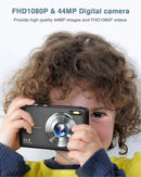 Digital Camera, FHD 1080P Point and Shoot Camera with 16X Zoom Anti Shake, Compact Small Portable for Boy Girls(Deep Black) by TinyTreasures Baby Boutique