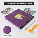 RECUTMS Photo Album Self Adhesive Magnetic Scrapbook 4x6 5x7 8x10 Pictures Scrapbook Album, 40 Pages Photo Book for DIY Baby Family Wedding with Metal Pen and Plastic Board (Purple) by TinyTreasures Baby Boutique
