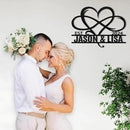 Metal Signs Customized, Infinity Heart Wall Decor, Custom Couple's Name Sign, Personalized Wedding Sign for Couples 2025, Unique Infinity Heart Metal Art, Valentines Day Gift, Home Decor Gift by CozyNest Decor