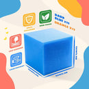 Foam Pit Cubes, 24 PCS 5 Inches Gymnastics Foam Blocks Trampoline Blocks, Multi-Sport Protective Padding for Freerunning, Trampoline, Parkour, Skate Parks & BMX - Dark Blue & Orange by TinyTreasures Baby Boutique