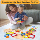 Toddler Puzzles Montessori Toy Wooden Shape Sorting Puzzle Sensory Toy Toddler Activities Preschool Learning Educational Autistic Developmental 1 2 3 Year Old Girl Boy 1-3 Dementia Game Easter Gift by TinyTreasures Baby Boutique