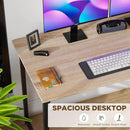 PayLessHere | 47 Inch Computer Desk | Nature | Office Desk with Metal Frame, Adjustable Feet | Water-Resistant, Scratchproof Surface | Sturdy Writing Table for Home Office or Study | Pack of 1 by CozyNest Decor