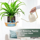 ZMTECH 12 Inch Hanging Planters for Outdoor, 2 Pack Self Watering Pots for Indoor Plants, Large Hanging Baskets for Plants Outdoor with Visual Reservoir and Drainage Hole(White) by CozyNest Decor