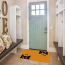 Mingnei Hi Bye Cat Welcome Doormat - Funny Black Cat Lover Floor Mat for Home, Kitchen, Entrance - Indoor/Outdoor Entryway Rug 30x17 (Orange) by CozyNest Decor