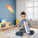 EastRock 32 Key Melodica Instrument Keyboard Soprano Piano Style with Mouthpiece Tube Sets and Carrying Bag for Beginners Adults Gift Blue by TinyTreasures Baby Boutique