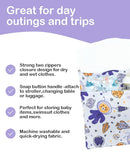 ALVABABY 3 Cloth Diaper Wet Dry Bags Waterproof Reusable with Two Zippered Pockets Travel Beach Pool Daycare Soiled Baby Items Yoga Gym Bag for Swimsuits or Wet Clothes Small Medium Large 3L-ZM28 by TinyTreasures Baby Boutique