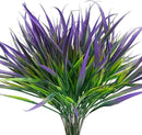 Uieke 28 Bundles Artificial Outdoor Plants UV Resistant Fake Grass Plants Faux Plastic Plants Greenery Shrubs for Home Garden Pathway Window Box Front Porch Cemetery Spring Summer Decor, Purple by GreenHaven Gardens