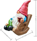 Drinking Coffee Faceless Garden Gnome Statue Decoration 7.1" Figurine Ornament for Indoor Outdoor Home Patio Yard Lawn by CozyNest Decor