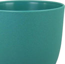 Large Flower Pots 12/10/9 inch, Set of 3 Modern Decorative Plastic Planters with Drainage Holes and Saucers for House Plants, Plant Pots for Indoor Outdoor Plants, Blue Green by CozyNest Decor
