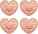 4-Pack 99.99% Pure Copper Bird Bath Purification Disk,Copper Disc with Stable Triple-Point Support,Fits All Outdoor Bird Baths(Heart-Shaped) by GreenHaven Gardens