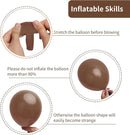 RUBFAC 129pcs Brown Balloons Different Sizes 18 12 10 5 Inches for Garland Arch Kit, Premium Boho Coffee Brown Latex Balloon for Birthday Party Graduation Wedding Anniversary Baby Shower Decoration by TinyTreasures Baby Boutique