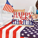 COCHIE Metal Happy 4th of July Sign, Red Blue and White Decorations for Home, Office, Shelf, Mantel, Indoor, Fouth of July Decoration, Patriotic Star Decor (Independence Day) by CozyNest Decor