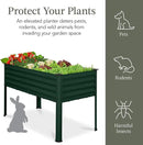Best Choice Products 48x24x30in Galvanized Raised Garden Bed, Metal Elevated Planter Box, Vegetable Garden for Backyard, Patio, Balcony - Dark Green by GreenHaven Gardens