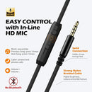 Kids Headphones, Headphones Wired with Microphone and Volume Control Folding Stereo Corded On-Ear 3.5mm Headset for Boys Girl Cellphones Tablets Chromebook Laptop Computer (Black/Orange) by TinyTreasures Baby Boutique