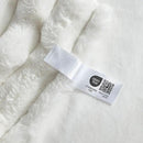 Cozy Bliss Faux Fur Throw Blanket for Couch, Cozy Warm Plush Striped Blanket for Sofa Bedroom Living Room, 60 * 80 Inches Cream White by CozyNest Decor