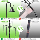 Bird Feeder Pole, 62" Shepherds Hooks for Outdoor, Hummingbird Feeders Stand Heavy Duty with Stable 5-Prong Base, Hanging Plant Shepherd Hook Hanger Stick for Outside Garden Yard Wedding by GreenHaven Gardens