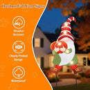 WONDER GARDEN 3 PCS Fall Yard Sign Metal Gnomes Decorative Garden Stakes with Led Lights Autumn Harvest Pumpkin Thanksgiving Garden Lawn Porch Patio Decorations Outdoor by CozyNest Decor
