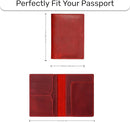 HIFA Leather Passport Holder, Handmade Passport Cover with Card and Ticket Slot - Genuine Leather, Elegant Design, Easy Access - Passport Case, Passport Wallet, Passport Holder by TinyTreasures Baby Boutique