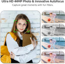 Digital Camera, 2025 4K 44MP Autofocus Digital Cameras for Teens, Silver Point and Shoot Camera for Kids with 16X Zoom, 64GB SD Card, Compact Small for Boys Girls Teens Kids Gift by TinyTreasures Baby Boutique