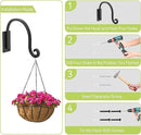 Heavy Duty Plant Hanger Bracket (8"/Black) Outdoor Hand-Forged Hanging Plant Bracket Durable and Stable Bird Feeder Hanger by GreenHaven Gardens