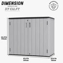 Large Outdoor Storage Box,Resin Sheds&Outdoor Storage Waterproof/Lockable,Outdoor Storage Cabinets for Balcony,Garage,Backyard (37Cu.ft-Pale Grey) by GreenHaven Gardens