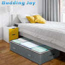 Budding Joy 90L Under Bed Storage Containers, Closet Organizers and Storage Bins, Foldable Underbed Storage Bags for Blanket, Clothing, Comforter, Sweaters, Pillows, Linen Sheets, Wrapping Paper, Grey by CozyNest Decor