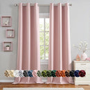 MIULEE Baby Pink Blackout Curtains for Nursery Bedroom 96 Inches Long 2 Panels, Thermal Insulated Room Darkening Drapes Solid Grommet Top Noise Reducing Living Room Window Treatments 40x96 Inch by TinyTreasures Baby Boutique