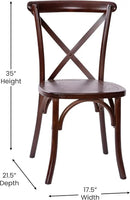 EMMA + OLIVER Walnut X-Back Chair by CozyNest Decor
