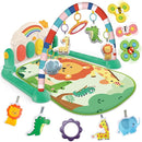 Baby Gyms Play Mats, Tummy Time Mat Toys, Infant Play Mat and Activity Gym, Baby Play Piano Gym Mat, Play Mats for Babies Newborns and Toddlers, Baby Activity Mat Toys 0-3-6-12 Months (Green) by TinyTreasures Baby Boutique