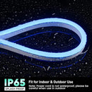 GZBtech Flexible LED Neon Rope Lights 50FT,AC 110-120V Waterproof Strip Light, 120 LEDs/M Cuttable Connectable Neon Lighting for Indoor Outdoor Home Decor/Commercial Building Use-Blue 15M by CozyNest Decor