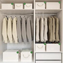 Closet Storage Bins, Linen Closet Organizers and Storage Basket for Shelves, Collapsible Shelf Baskets for Organizing Shelves, Bedroom Clothes Basket, Beige, 3 Pack by CozyNest Decor