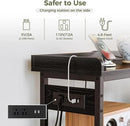 IRONCK Console Table, Sofa Table with Power Outlet, Farmhouse Hallway Table for Entryway, Living Room, Height Adjustable, Easy Assembly, Vintage Black,55" by CozyNest Decor