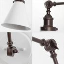 JONATHAN Y JYL7462C Rover 7" Classic Industrial Metal Adjustable Arm LED Wall Sconce, White/Oil Rubbed Bronze for Bedroom, Bathroom, Vanity by CozyNest Decor