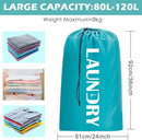 Sylfairy Laundry bags, 2 Pack Travel Laundry Bag for Dirty Clothes with Drawstring, Heavy Duty Laundry Bag for Traveling Camping, Easy Fit a Laundry Hamper or Basket Travel Essentials by TinyTreasures Baby Boutique