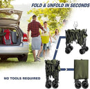 Chihee Garden Cart Collapsible Outdoor Utility Wagon Cart,Folding Beach Cart Oversized Capacity 254L,Heavy Duty Portable Wagon All Terrain Wheels Oversized Side Pocket 2 Drink Holders for Camping by GreenHaven Gardens