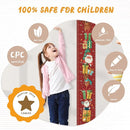 Personalized Name Growth Chart Wall Decor for Kids – Canvas Removable Height Chart Measuring Ruler 59" x 7.9" （Santa Claus Gifts） by TinyTreasures Baby Boutique