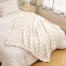 YUSOKI Luxury 3D Bubble Throw Blanket 2lb,All Ages,Home Decoration, (Ivory,50 * 60inches) by CozyNest Decor