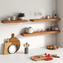 Floating Shelves for Wall, USA-Sourced Cherry Wood 24 Inch Wall Shelves Set of 2, Natural Wooden Wall Mounted Picture Ledge Shelf, Nursery Book Storage Shelf Kids Bookshelf, Display Shelf for Bathroom by CozyNest Decor