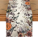 Artoid Mode Jack-O'-Lantern Pumpkin Floral Ghost Halloween Table Runner, Eucalyptus Kitchen Dining Table Decoration for Home Party Decor 13x72 Inch by CozyNest Decor