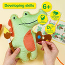 Avenir Sewing Kit for Kids Birthday Gifts for Kids Aged 6 Corduroy Fabric With Shoulder Strap Safe Needles Pre-cut Felt Easy DIY Arts and Crafts for Boys and Girls Stuff No Mess with Full Instructions by TinyTreasures Baby Boutique