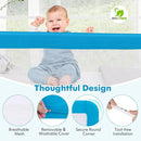 BABY JOY Bed Rails for Toddlers, 59'' Extra Long, Swing Down Bed Guard w/Safety Straps, Folding Baby Bedrail for Kids Twin, Double, Full Size Queen & King Mattress (Blue, 59-Inch) by TinyTreasures Baby Boutique