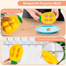 Baby Fruit Food Feeder - Silicone Nibble Tray Combo - Breastmilk Popsicle Mold for Cooling Relief, BPA Free Mesh Feeder for Infant Self Feeding (Monkey Orange + Pineapple) by TinyTreasures Baby Boutique