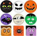 105PCS Halloween Paper Plates Ghosts Pumpkin Skull Spider Web Design for Halloween Party Decorations Supplies, Serves 30 by CozyNest Decor