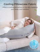 Momcozy J-Shaped Pregnancy Pillow for Sleeping with Cooling Cover – Maternity Body Pillow for Pregnant Women, Side Sleeper Support for Belly, Hip & Leg, Deep Grey by TinyTreasures Baby Boutique