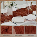 6 Pack Terracotta Cheesecloth Table Runner 10FT Boho Rustic Cheese Cloth Table Runner for Wedding 20 x 120 Inch Long Bridal Shower Baby Shower Gauze Fabric Sheer Birthday Party Table Decorations by CozyNest Decor