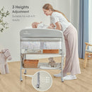 BabyBond Portable Baby Changing Table, Foldable Diaper Changing Table Dresser Waterproof Height Adjustable Changing Station for Infant and Newborn(Beige) by TinyTreasures Baby Boutique