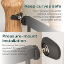 Cumbor 29.7-46" Baby Gate for Stairs, Mom's Choice Awards Winner-Auto Close Dog Gate for The House, Gifts for Mom, Easy Install Pressure Mounted Pet Gates for Doorways, Black by TinyTreasures Baby Boutique